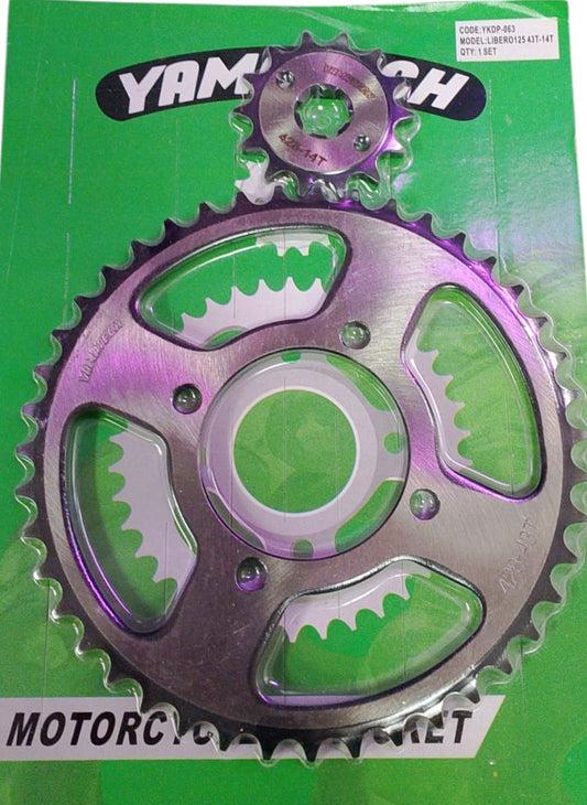 KIT DE PIÑONES 43T 14T LIBERO-YBR (YAMAT