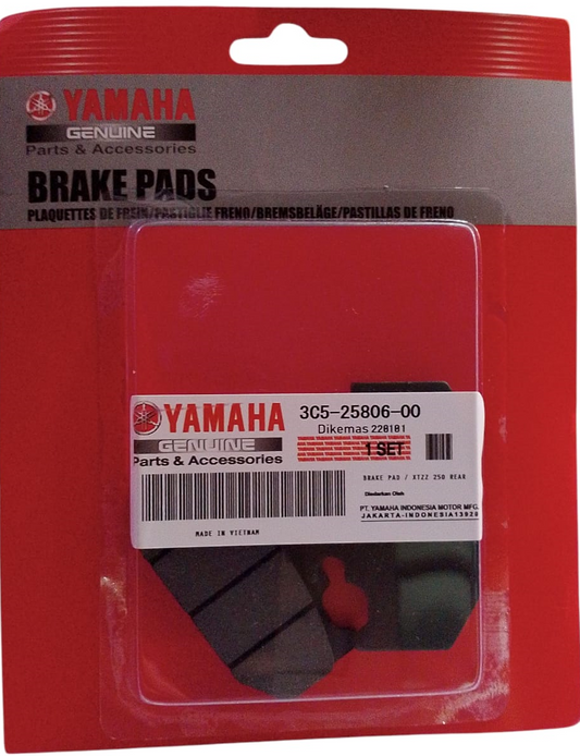PASTILLAS DE FRENO-YAMAHA XTZ 250/FZ250 - TRASERA